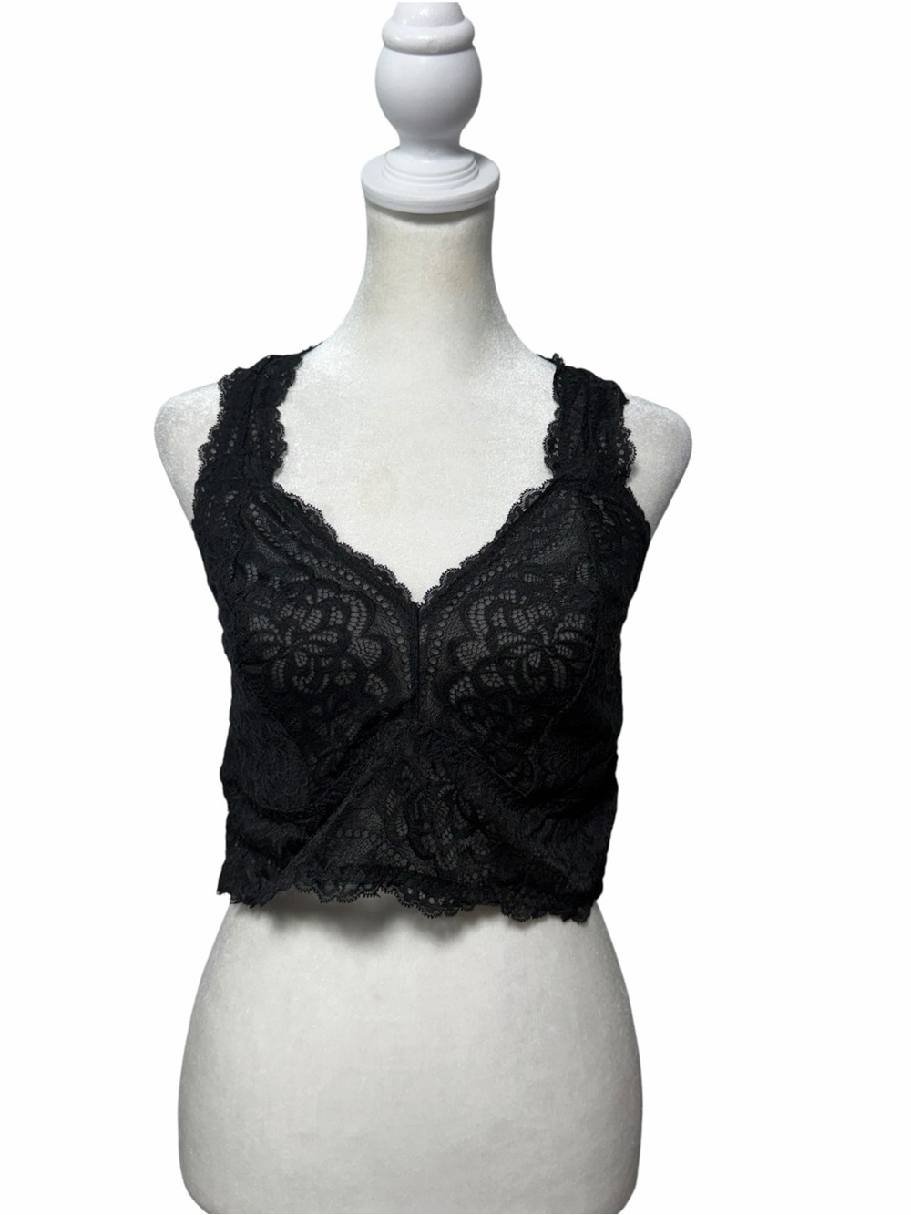 Torrid Curve Black Lace Racerback Bralette Size 1X NWOT